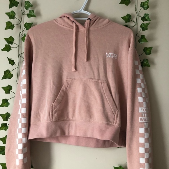VANS CHECK SLEEVE CROPPED PULLOVER HOODIE - Picture 2 of 3